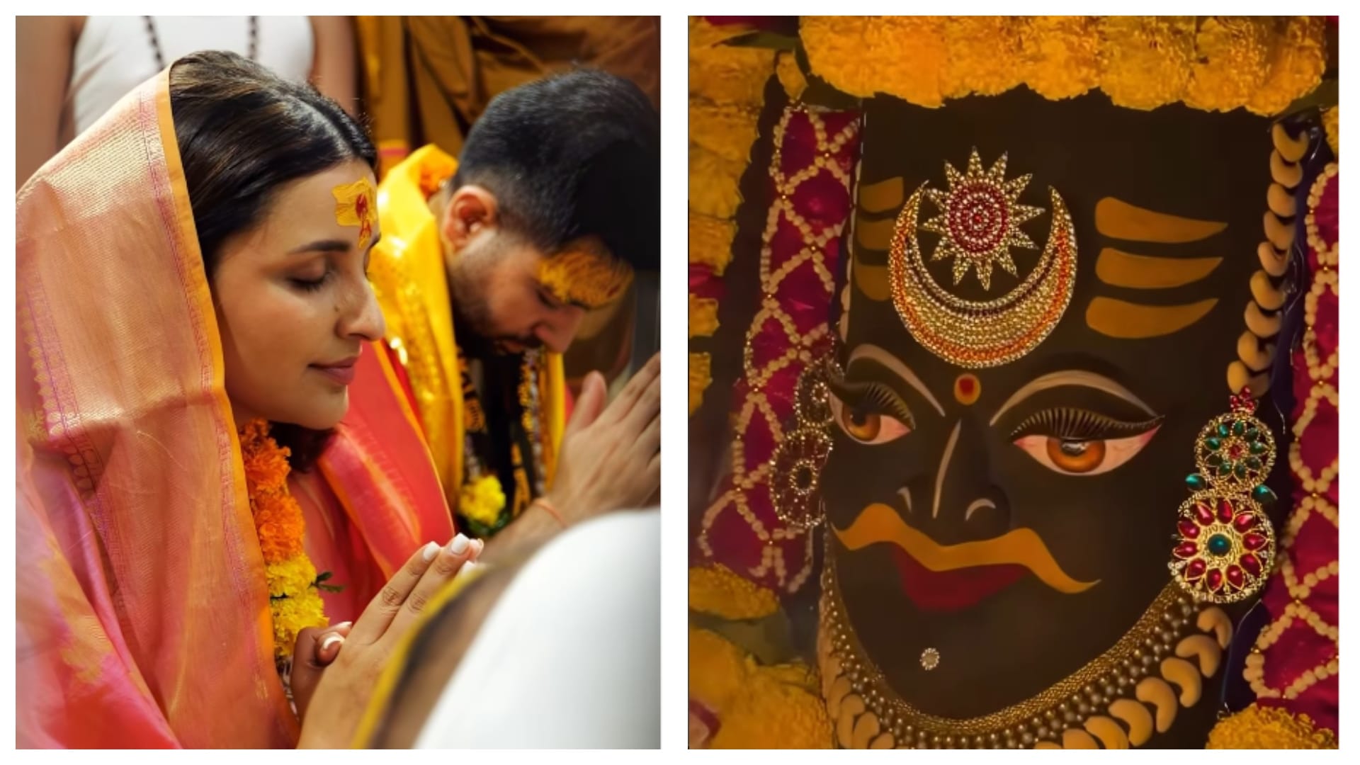 Parineeti Chopra and Raghav Chadha seek blessings at Ujjain Mahakal