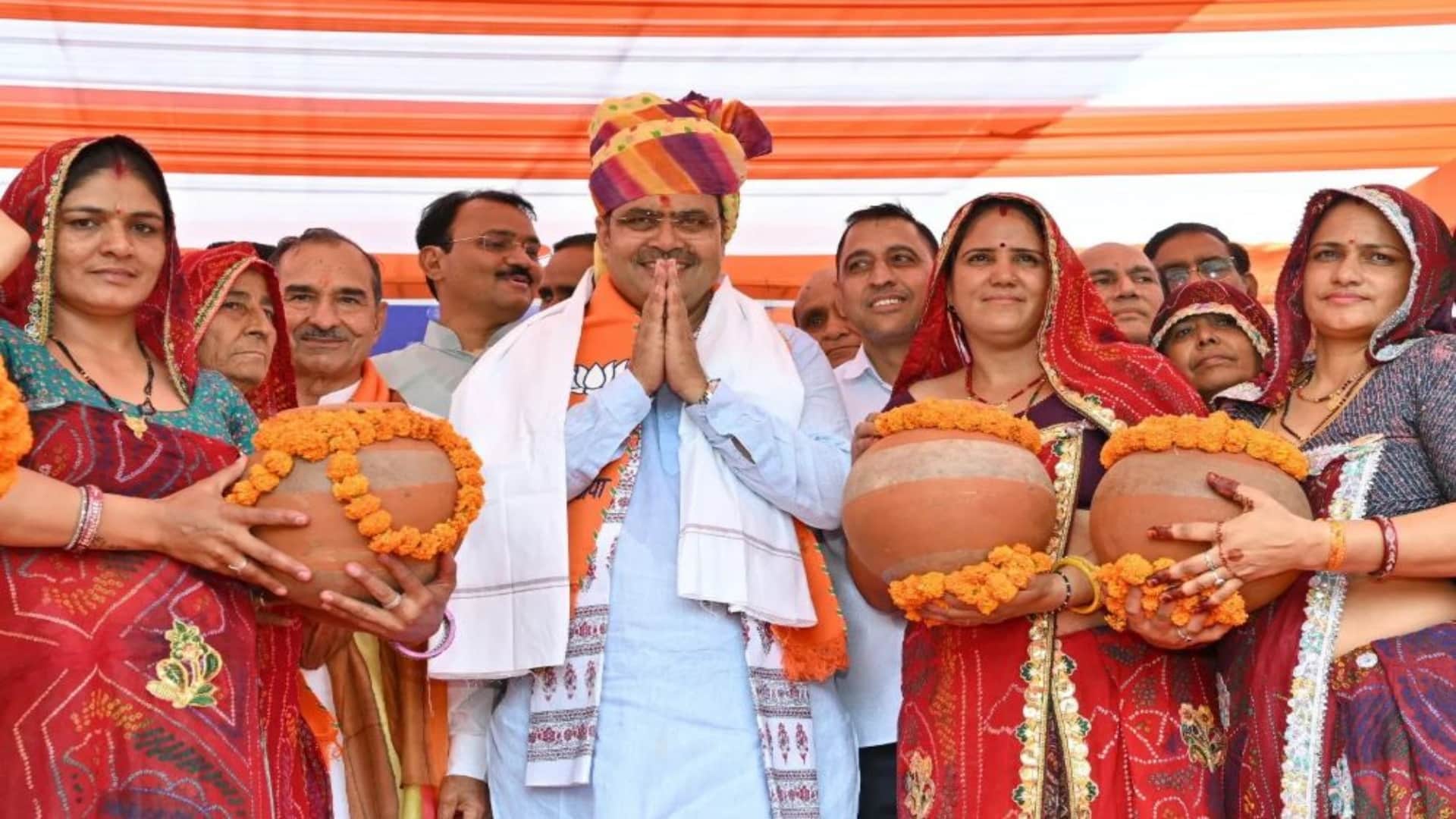 मुख्यमंत्री भजनलाल शर्मा का स्वागत