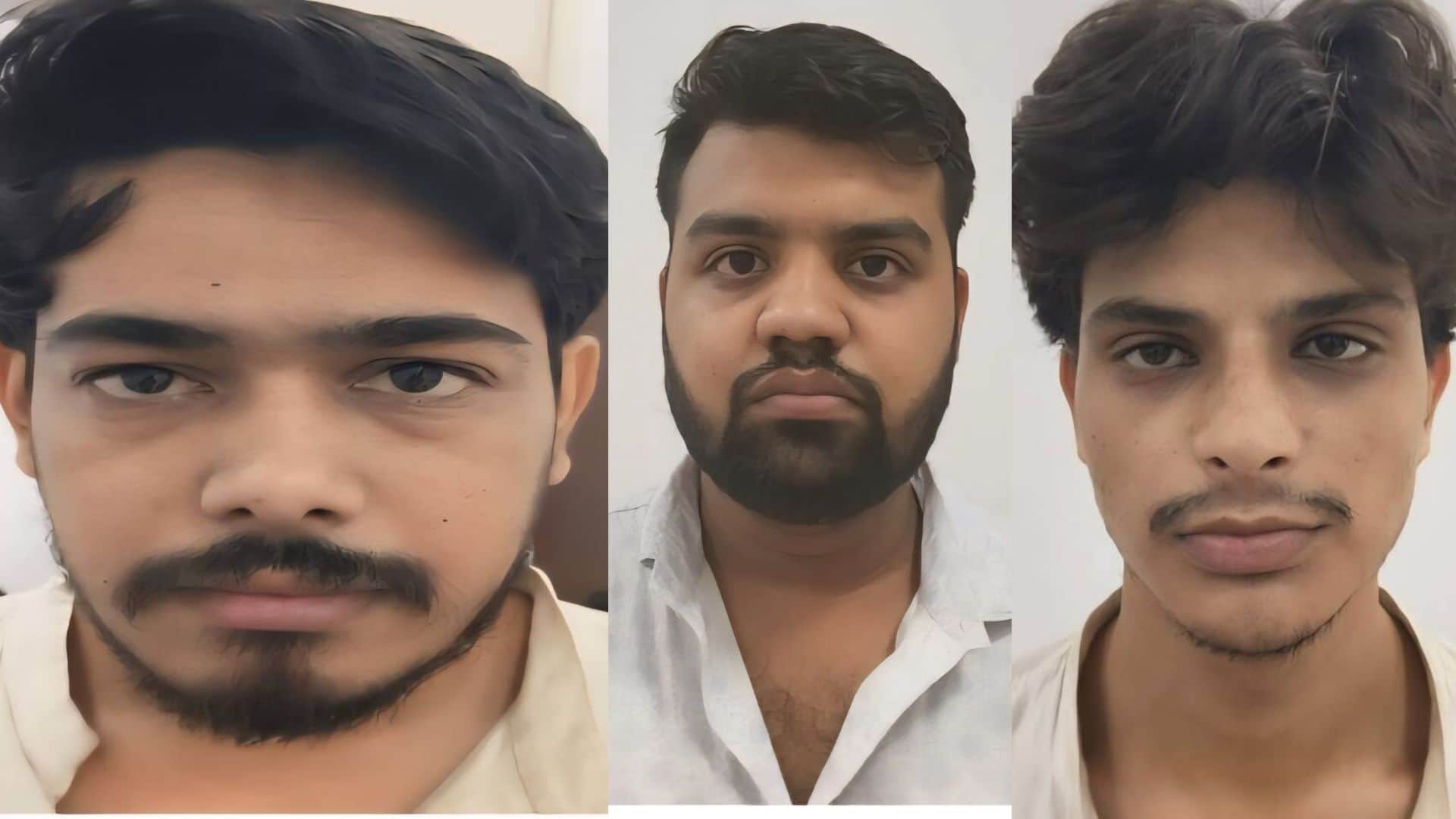आरोपी चिराग साहु, नवदीप तंबोलिया और आफरीदी खान