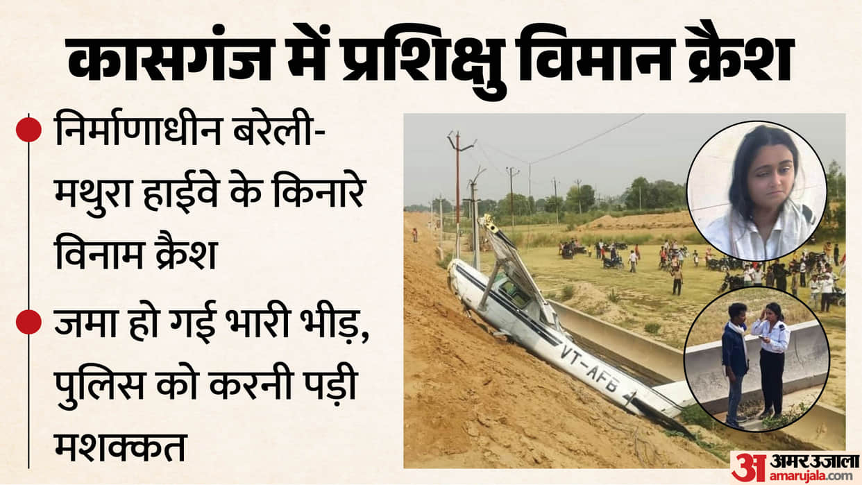 Bareilly Plane Crash Trainee Aircraft Hit High-Tension Line, Pilot Escaped as Power Supply Was Off