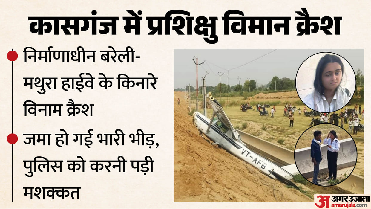 Bareilly Plane Crash Trainee Aircraft Hit High-Tension Line, Pilot Escaped as Power Supply Was Off