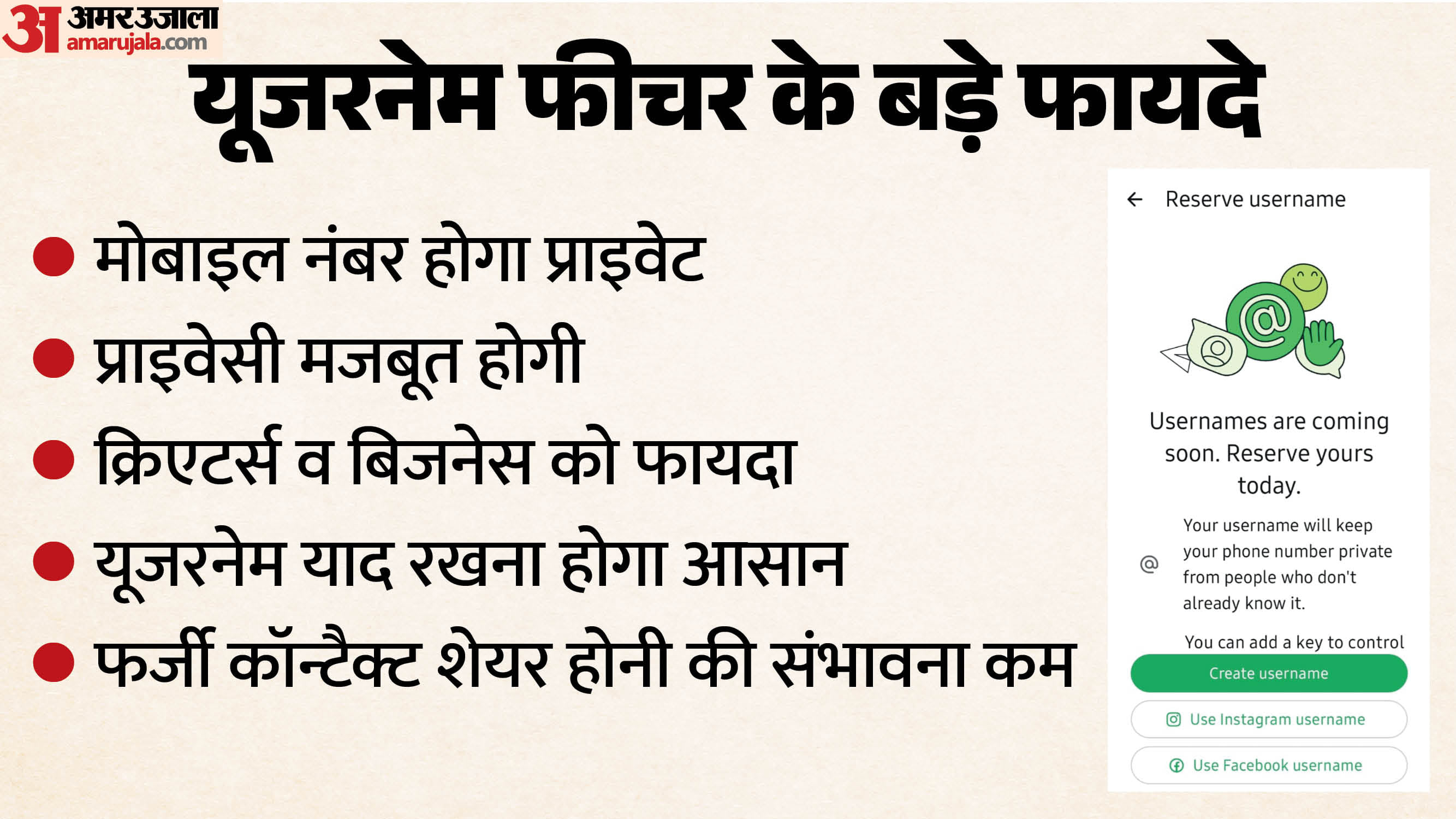 व्हाट्एप पर जल्द आ रहा यूजरनेम फीचर