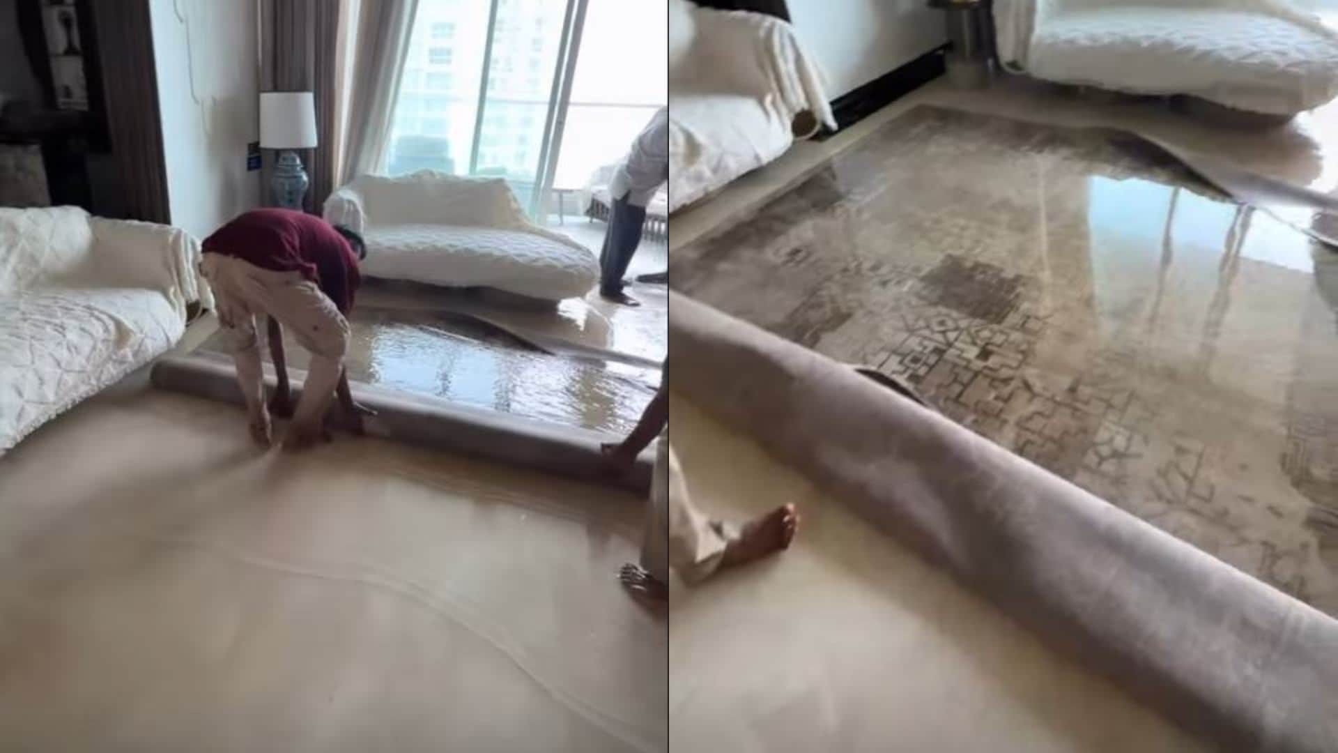 Mumbai rains flood Ashnoor Kaurs living room and balcony Actress shares video