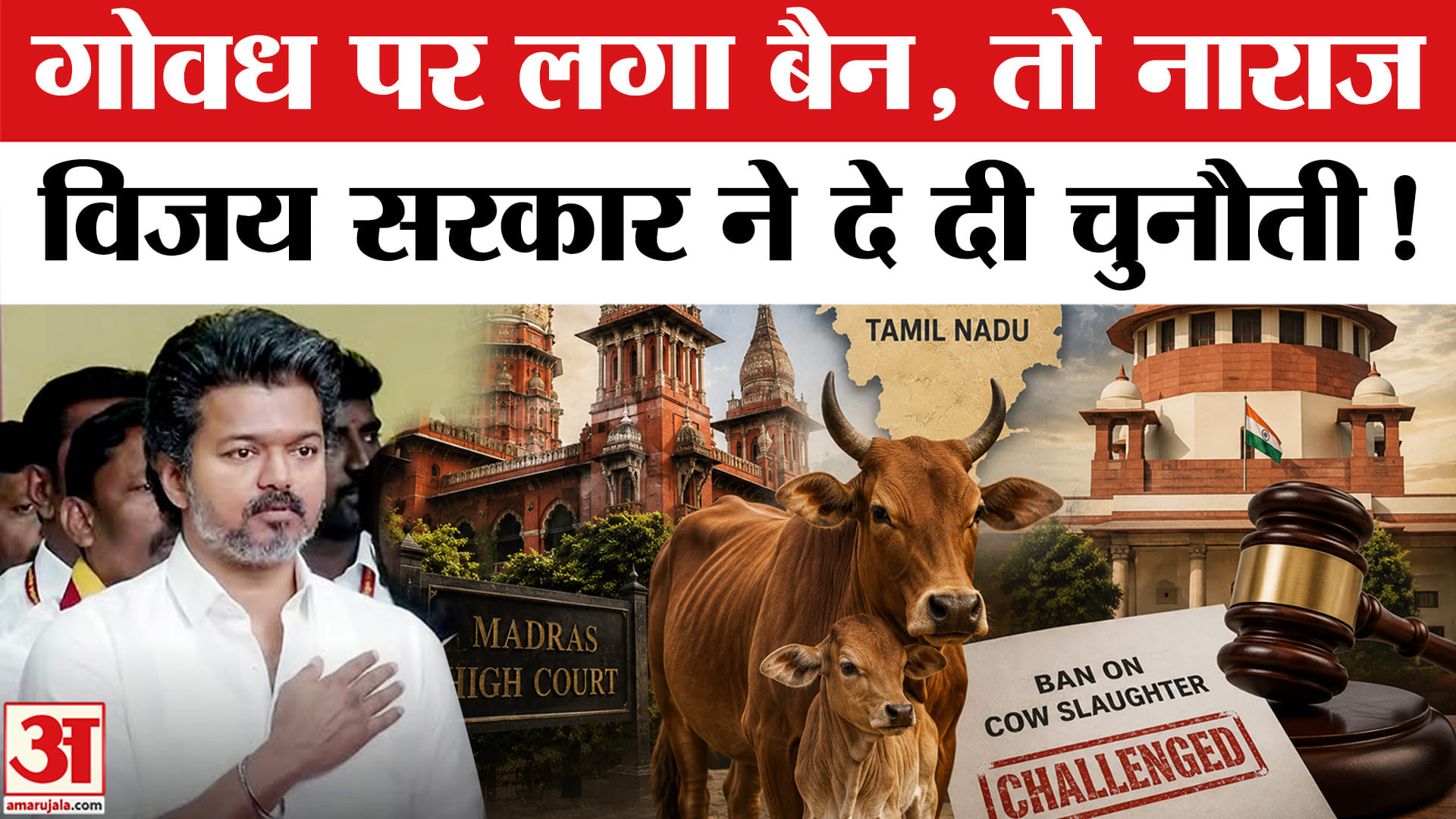 गोवध पर पूर्ण प्रतिबंध के आदेश के खिलाफ सुप्रीम कोर्ट पहुंची तमिलनाडु की विजय सरकार