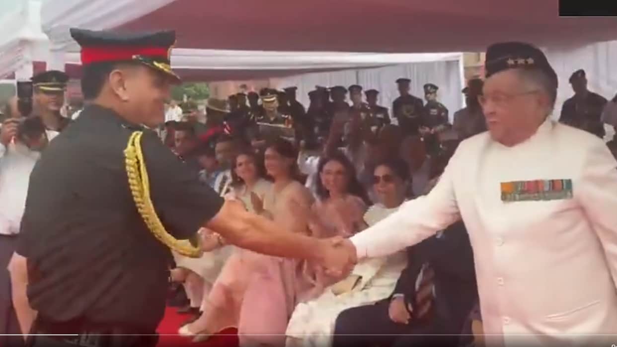indian army chief Dhiraj Seth salutes his father Lt Gen KM Seth emotional moments gone viral