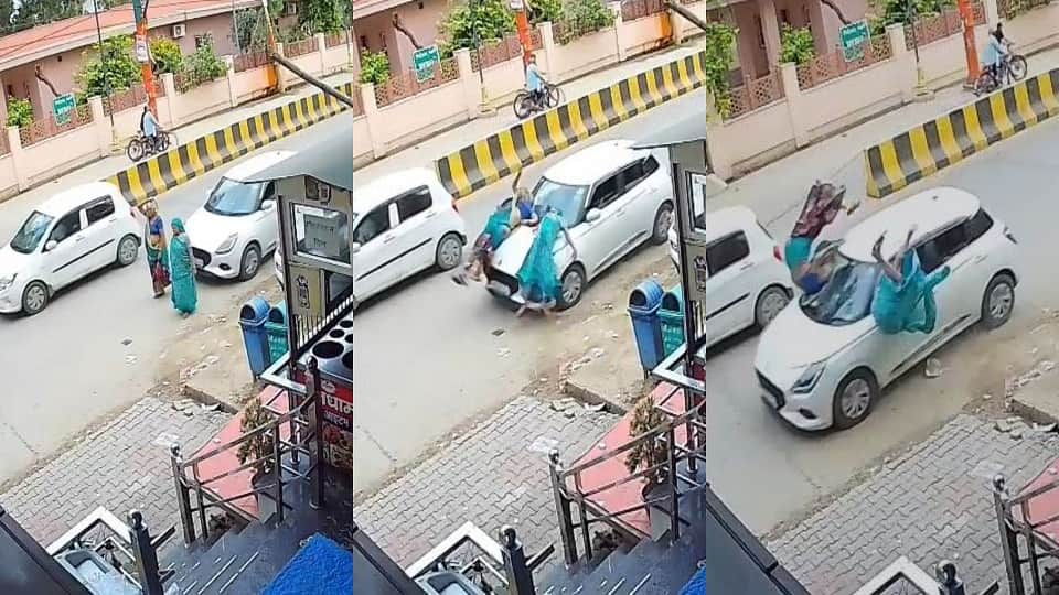 car hit women out for morning walk in mathura