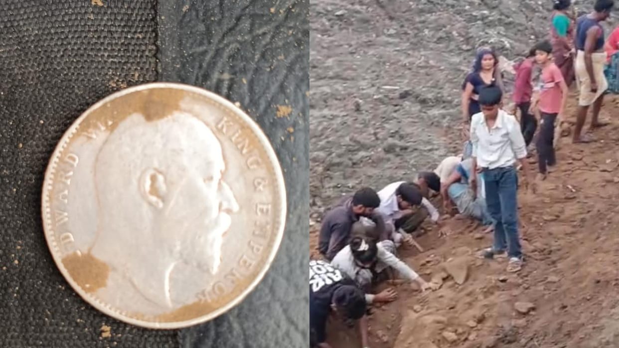 Jhansi: Buzz about silver coins found in the debris of an old house
