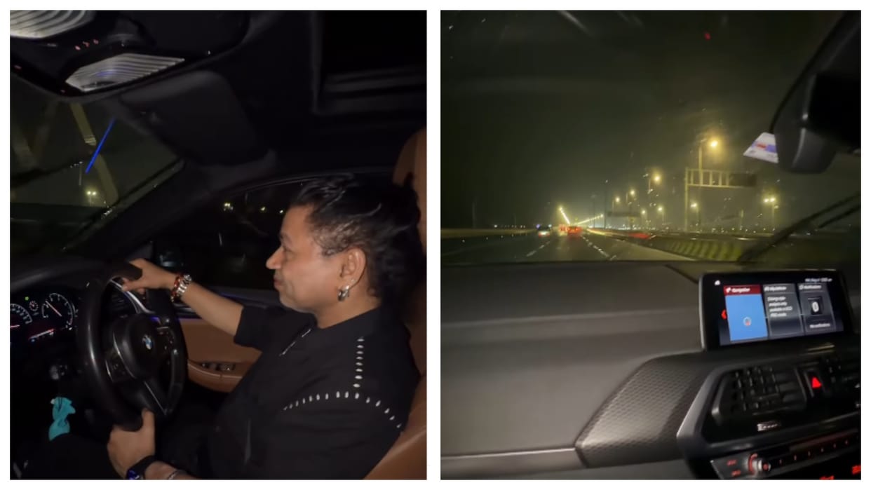 Kailash Kher relaxes in the Mumbai monsoon with a drive See Viral Video