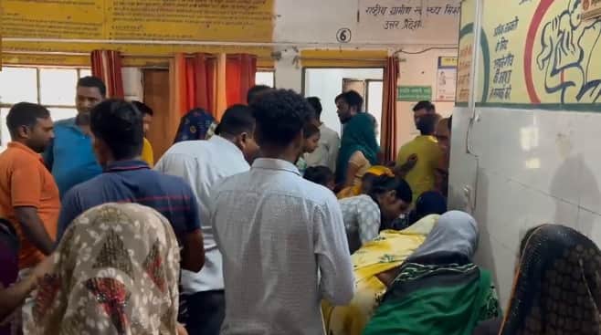 Hardoi Seven people including a father and son suffered burns after being struck by lightning