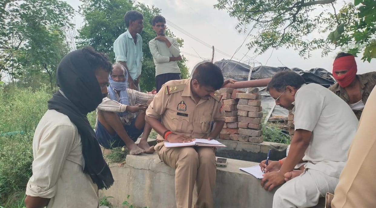 Auraiya Youths body found in a field it was in an advanced state of decomposition and emitting a foul odor