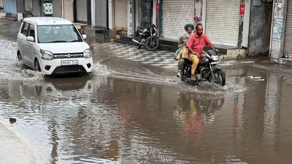 सुनाम में बरसात के बाद जलभराव