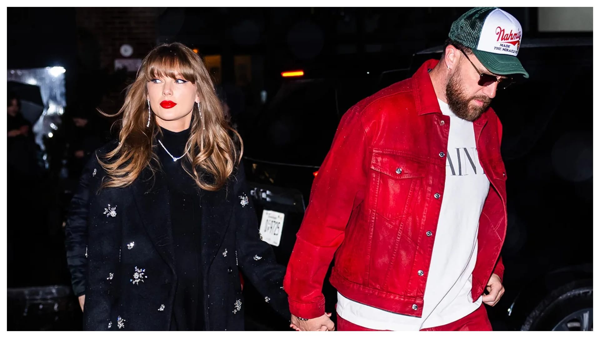 Selena Gomez dazzles in a sequined dress as she attends Taylor Swift and Travis Kelce wedding festivities