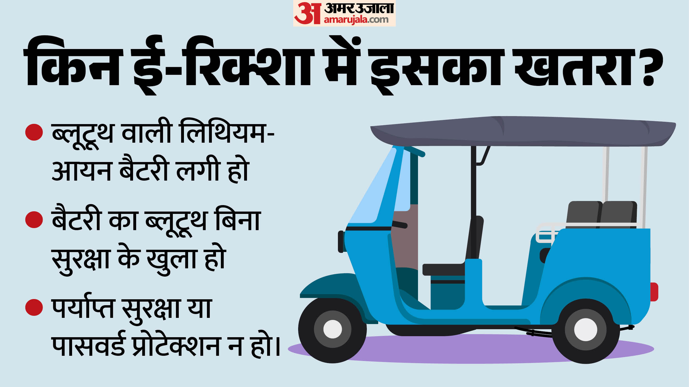 इन ई-रिक्शा को ज्यादा खतरा