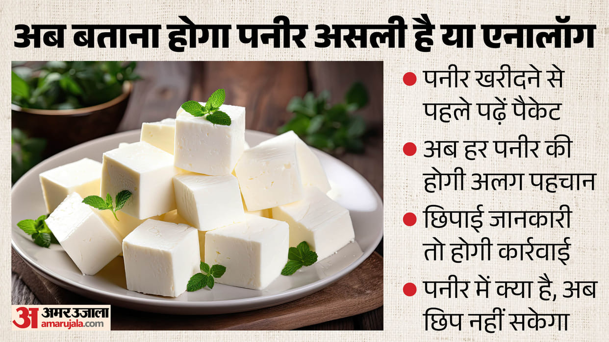 fssai paneer rules analog paneer vs dairy paneer labeling guidelines