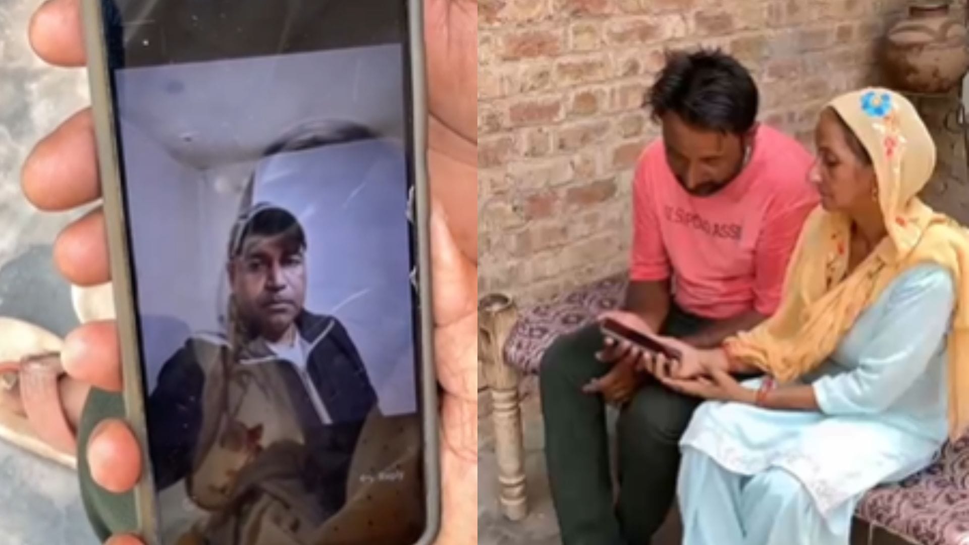 सुखवंत सिंह और उनकी तस्वीर दिखाती उनकी मां