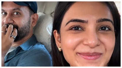 Samantha And Rajs Sweet High Five Went Viral At The Success Party Of Ma Inti Bangaram