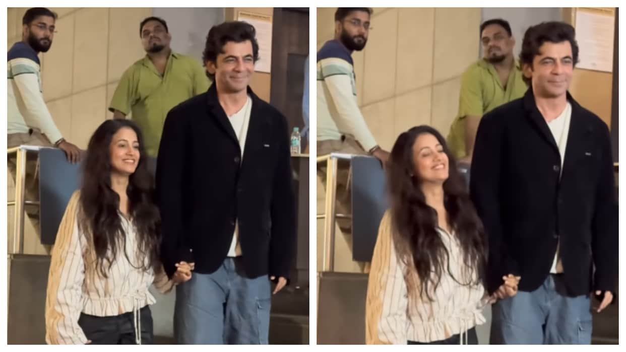 Sunil Grover Makes Rare Appearance With Wife Aarti Grover Watch Viral Video fans reaction
