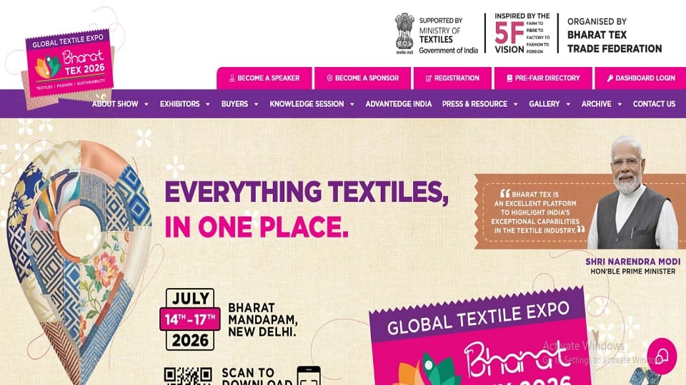Bharat Tex 2026: Delhi to host the textile industry's largest global platform.