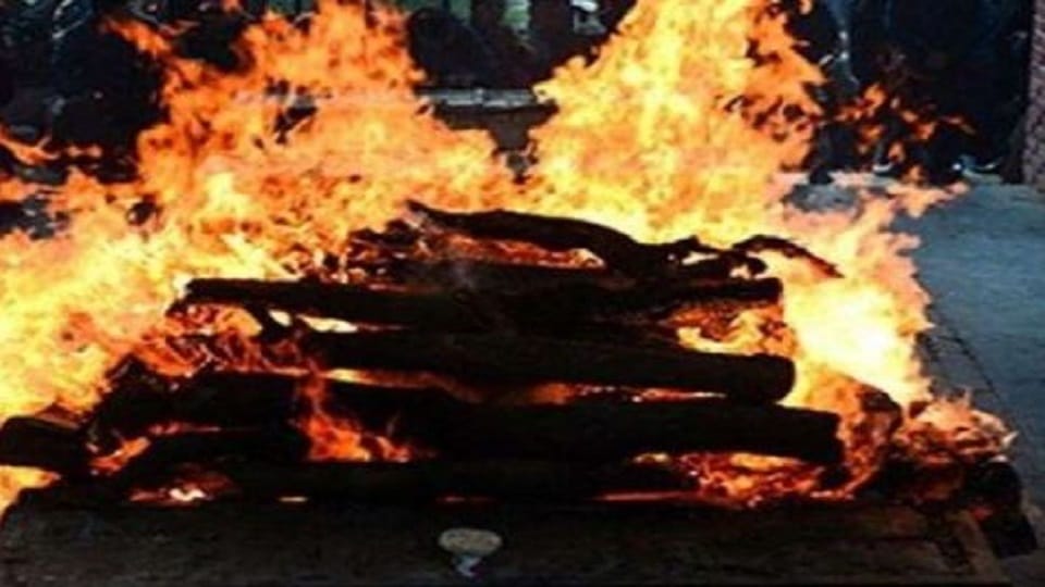 man carrying identification in his hand was cremated in anonymity in haldwani