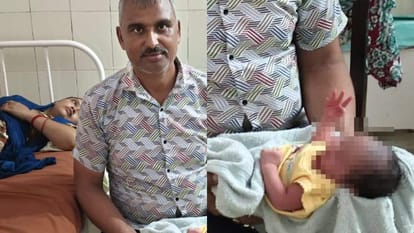 अस्पताल में भर्ती मां
