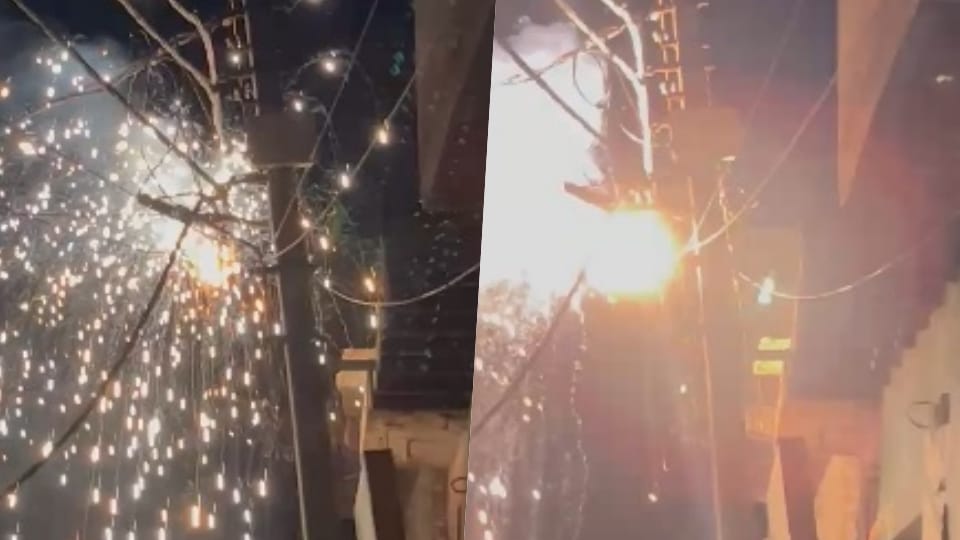 Power supply to several homes disrupted for 10 hours due to a fire in electric wires