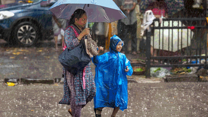 Mumbai weather update Facing Heavy rain IMD Issues Red Alert Strong Winds High Tide