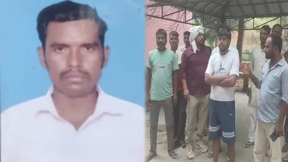 मुनीम सचिन का फाइल फोटो व अस्पताल में परिजन