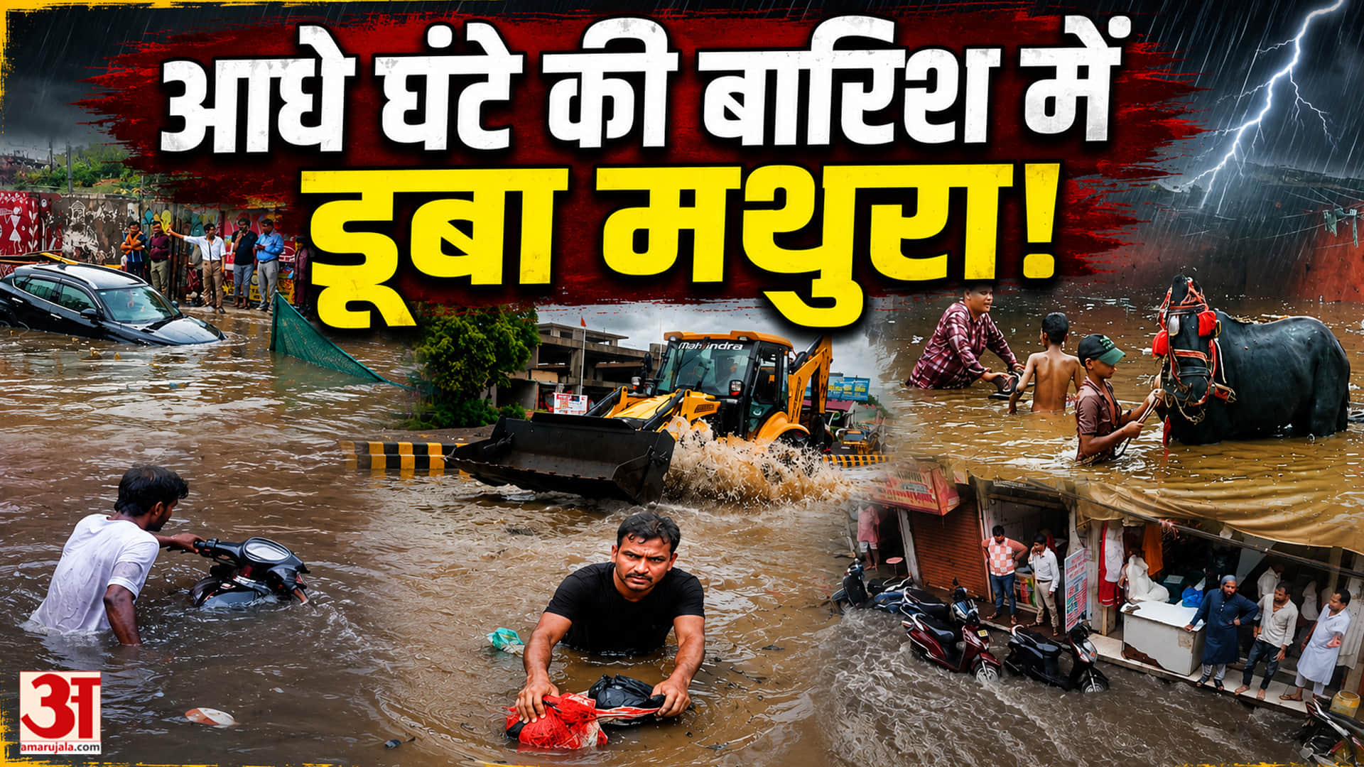 Mathura News: आधे घंटे की बारिश में डूबा मथुरा!