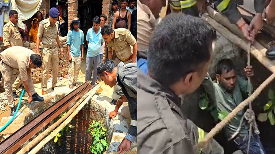 Firefighters descend into 60-foot-deep well, rescue young man