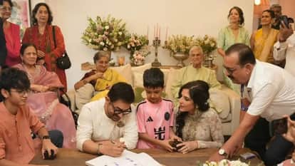 Aamir Khan gauri spratt married at their home in intimate ceremony celebs attended ceremony