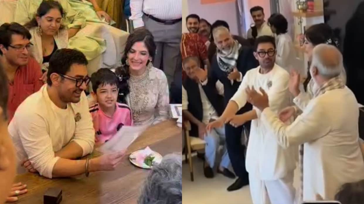 Aamir Khan And Gauri Spratt dances Raj Thackeray And Rajkumar Hirani Attends Wedding