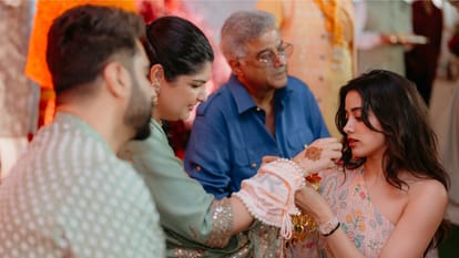 All inside photos from Anshula Kapoor Rohan Thakkar Pre wedding celebrations Chooda and Kalire ceremony