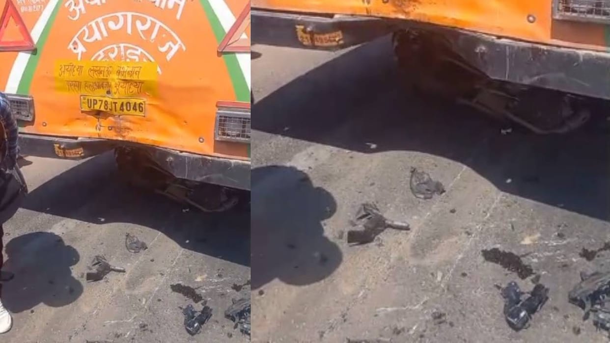 Ayodhya: Speeding bike collides with bus; two youths killed.