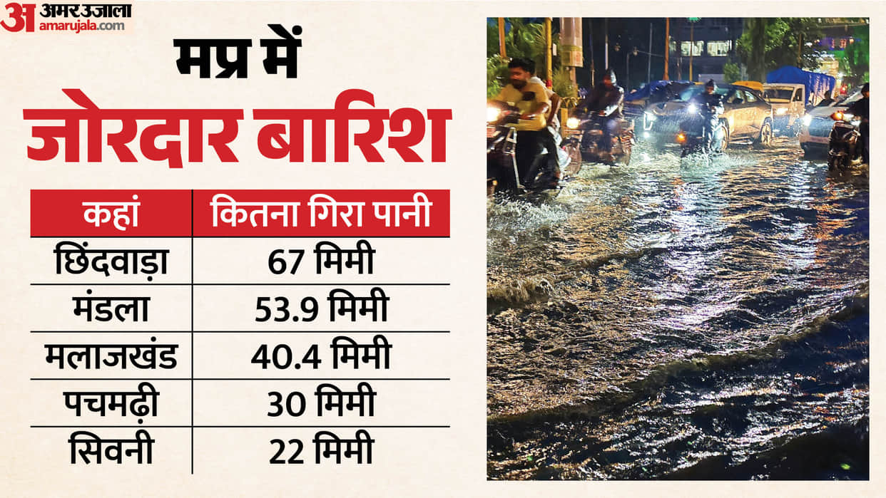 MP Weather: Monsoon wreaks havoc in MP, 67 mm rain in Chhindwara and 54 mm in Mandla, many districts drenched