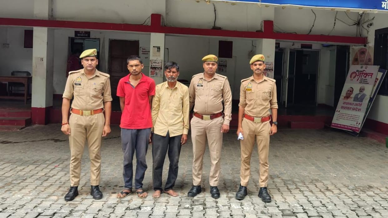 Jhansi: Two miscreants who committed a theft at a temple arrested following an encounter