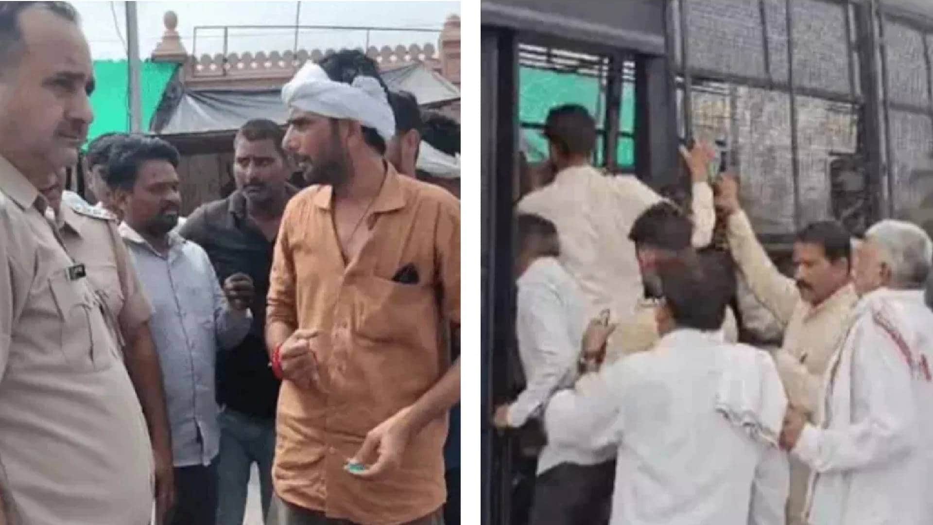 नहरी पानी की मांग को लेकर किसानों का प्रदर्शन