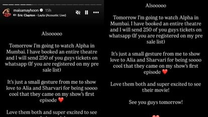 Samay Raina books entire theatre for Alia Bhatt and Sharvaris Alpha offers 250 free tickets to fans