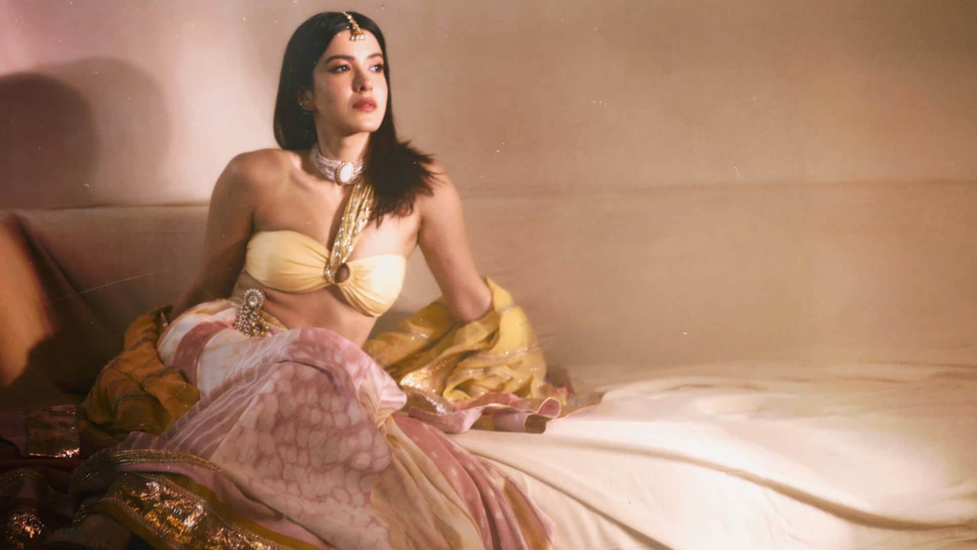 Shanaya Kapoor shared photos in lehenga looks like bride mother comment on it