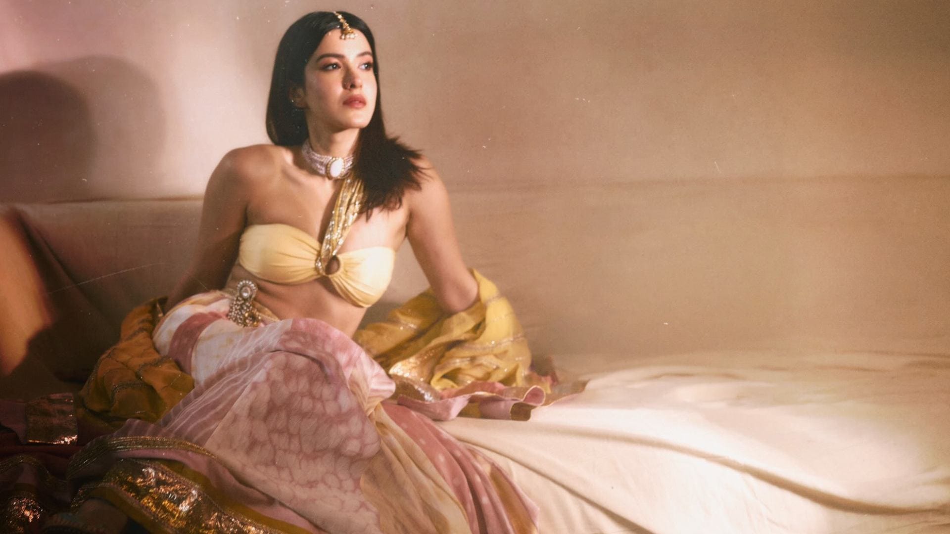 Shanaya Kapoor shared photos in lehenga looks like bride mother comment on it
