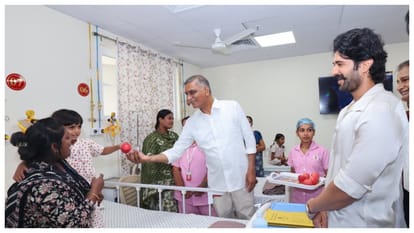 Vijay Deverakonda BRS Harish Rao attend Gift of Life ceremony marking 500 free pediatric heart surgeries