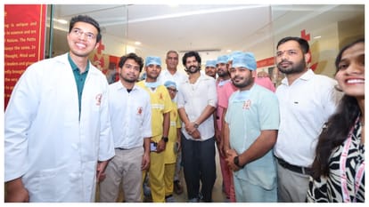 Vijay Deverakonda BRS Harish Rao attend Gift of Life ceremony marking 500 free pediatric heart surgeries