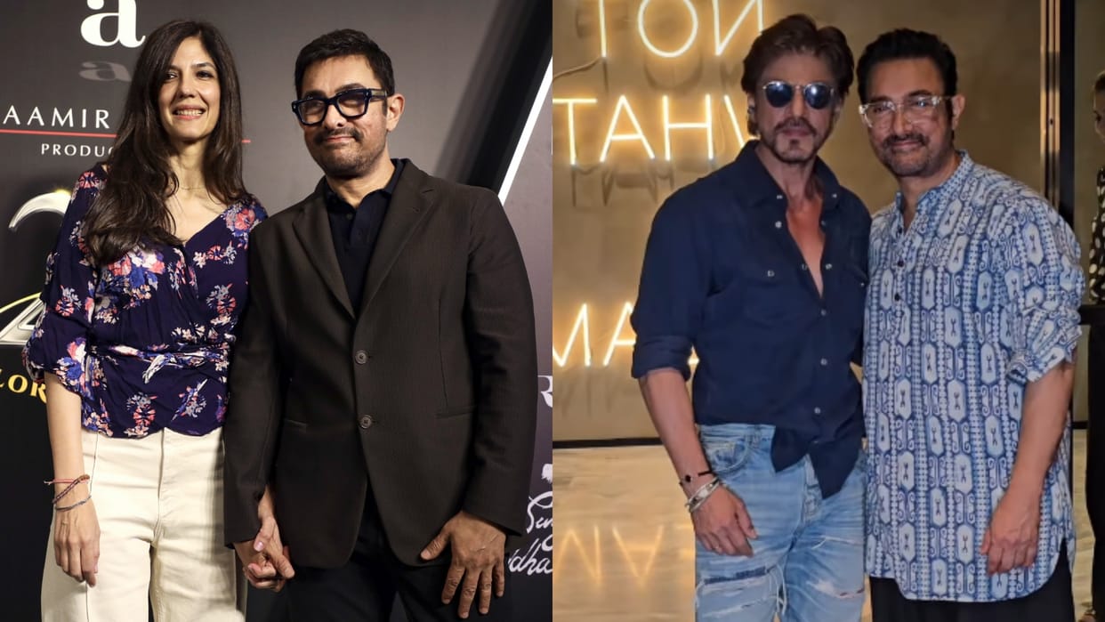 Aamir Khan Spotted with wife Gauri Spratt first time after marriage Mr Perfectionist also meet with ShahRukh