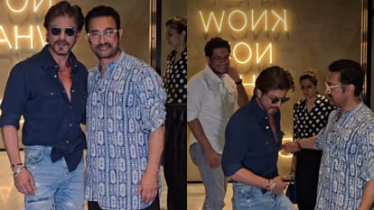 Aamir Khan Spotted with wife Gauri Spratt first time after marriage Mr Perfectionist also meet with ShahRukh