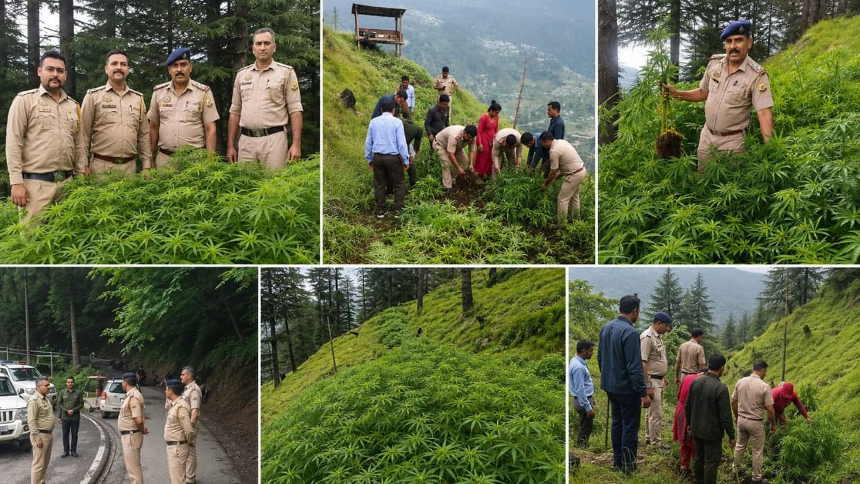 chopal kofardhar illegal cannabis cultivation 10 lakh plants destroyed