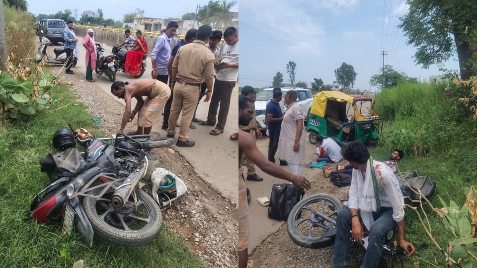 Five injured in head-on collision between bike and auto-rickshaw in Hapur