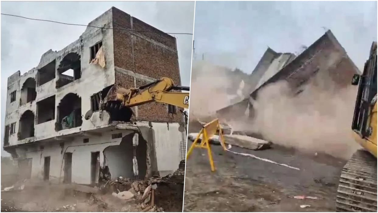 Ujjain News: Unsafe Building Demolished Before Monsoon, Major Mishap Averted on Okhaleshwar Road