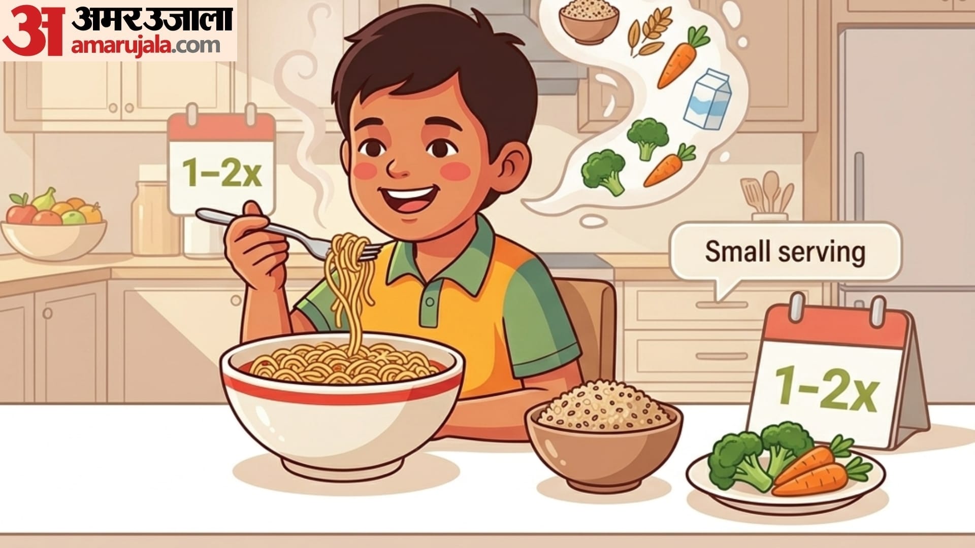 healthy diet for kids ek week me bachhe ko noodle kitni bar de jyada noodles khane ke nuksan