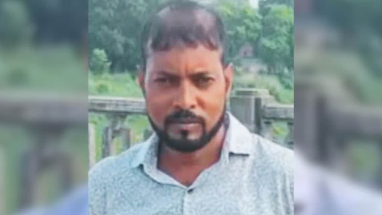 Horrific collision between school bus and motorcycle laborer killed driver flees scene in chandauli
