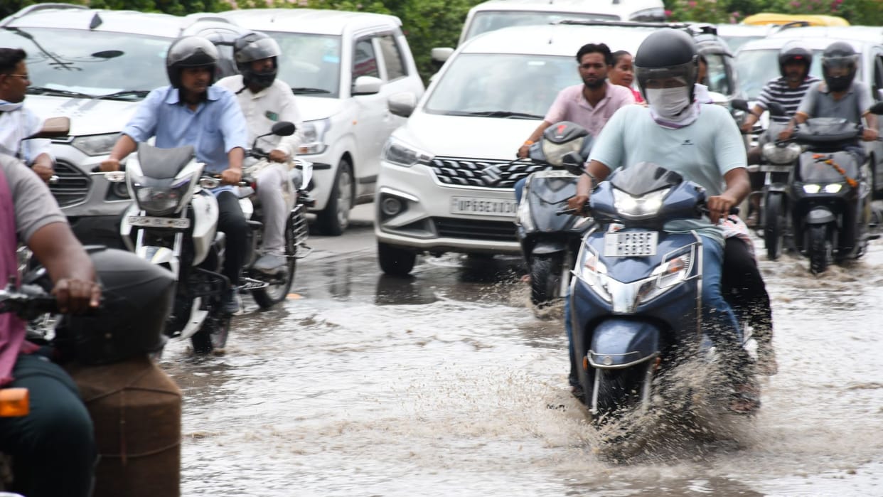 Temperature in Varanasi dropped 6 degrees single day following 50 mm of rainfall bringing relief heat