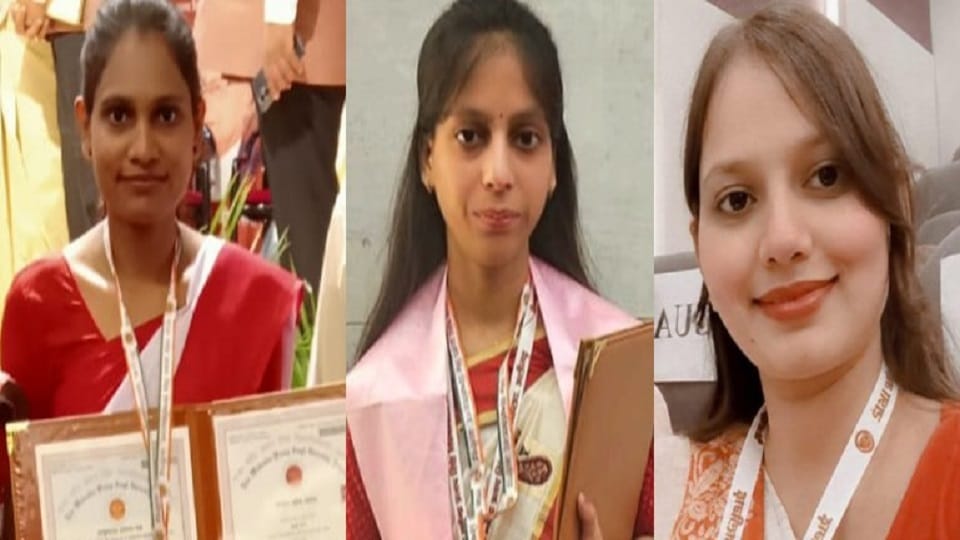 Three daughters of Hathras received gold medals
